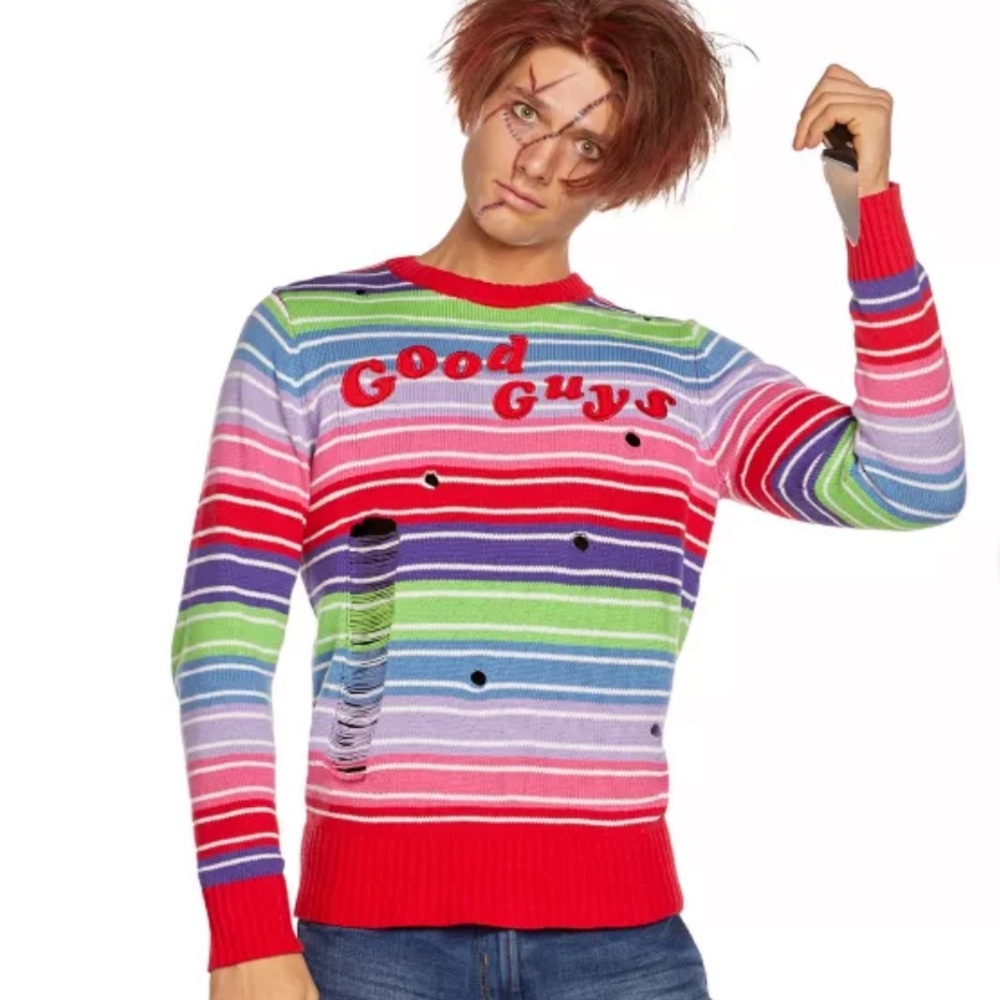 Chucky Good Guys sweater Halloween costume Spirit L